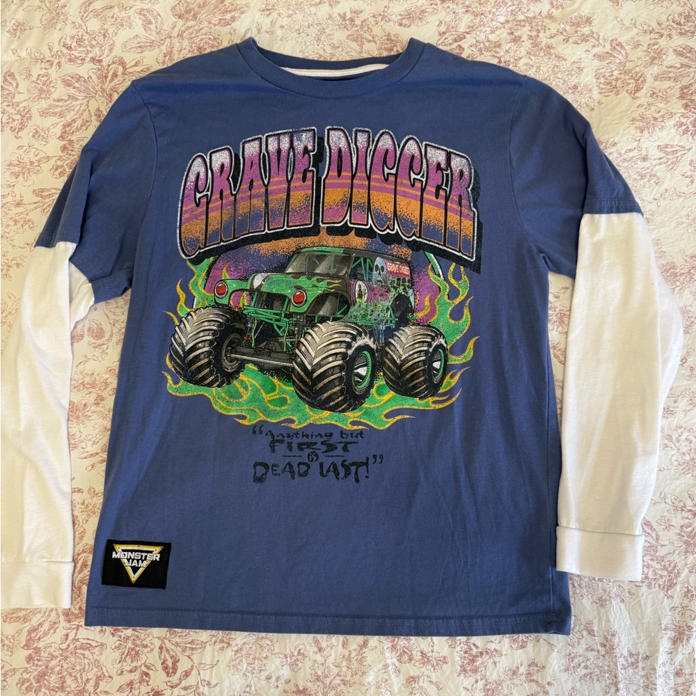 y2k Grave Digger Layered-Look Long Sleeve Tee